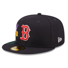 Load image into Gallery viewer, Boston Red Sox New Era MLB 59FIFTY 5950 Fitted Cap Hat Navy Crown/Visor Team Color Logo (Blooming)
