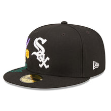 Load image into Gallery viewer, Chicago White Sox New Era MLB 59FIFTY 5950 Fitted Cap Hat Black Crown/Visor Team Color Logo (Blooming)
