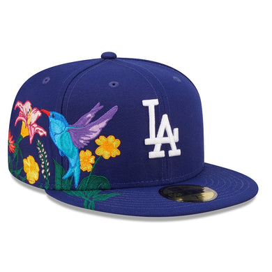 Los Angeles Dodgers New Era MLB 59FIFTY 5950 Fitted Cap Hat Royal Blue Crown/Visor Team Color Logo (Blooming)