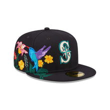 Load image into Gallery viewer, Seattle Mariners New Era MLB 59FIFTY 5950 Fitted Cap Hat Navy Crown/Visor Team Color Logo (Blooming)
