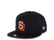Load image into Gallery viewer, San Diego Padres New Era MLB 9FIFTY 950 Snapback Cap Hat Dark Navy Crown/Visor White/Orange Logo 1992 All-Star Game Side Patch Gray UV
