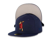 Load image into Gallery viewer, San Diego Padres New Era MLB 59FIFTY 5950 Fitted Cap Hat Light Navy Crown/Visor Cardinal/Khaki Batting Friar Logo Gray UV
