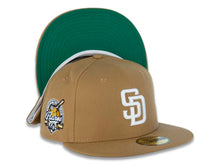 Load image into Gallery viewer, San Diego Padres New Era MLB 59FIFTY 5950 Fitted Cap Hat Wheat Crown/Visor White Logo 40th Anniversary Side Patch Green UV
