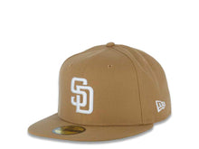 Load image into Gallery viewer, San Diego Padres New Era MLB 59FIFTY 5950 Fitted Cap Hat Wheat Crown/Visor White Logo 40th Anniversary Side Patch Green UV
