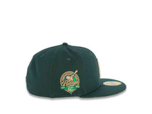 Load image into Gallery viewer, San Diego Padres New Era MLB 59FIFTY 5950 Fitted Cap Hat Dark Green Crown/Visor Wheat Logo 40th Anniversary Side Patch Wheat UV
