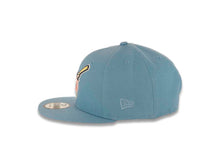 Load image into Gallery viewer, San Diego Padres New Era MLB 9FIFTY 950 Snapback Cap Hat Sky Blue Crown/Visor Pink/Yellow Logo 25th Anniversary Side Patch Pink UV
