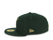 Load image into Gallery viewer, San Diego Padres New Era MLB 59FIFTY 5950 Fitted Cap Hat Dark Green Crown/Visor Wheat/Yellow Green Friar Logo 40th Anniversary Side Patch Yellow UV
