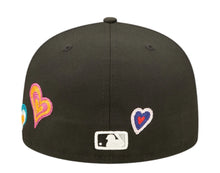 Load image into Gallery viewer, Chicago White Sox New Era MLB 59FIFTY 5950 Fitted Cap Hat Black Crown/Visor Team Color Logo (Chain Stitch Heart) 
