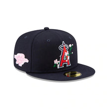 Load image into Gallery viewer, Los Angeles Anaheim Angels New Era MLB 59FIFTY 5950 Fitted Cap Hat Navy Crown/Visor Team Color Logo (Side Patch Bloom) 
