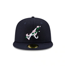 Load image into Gallery viewer, Atlanta Braves New Era MLB 59FIFTY 5950 Fitted Cap Hat Navy Crown/Visor Team Color Logo (Side Patch Bloom) 
