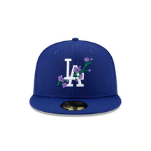 Load image into Gallery viewer, Los Angeles Dodgers New Era MLB 59FIFTY 5950 Fitted Cap Hat Royal Blue Crown/Visor Team Color Logo (Side Patch Bloom)
