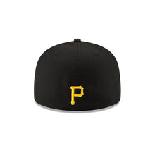 Load image into Gallery viewer, Pittsburgh Pirates New Era MLB 59FIFTY 5950 Fitted Cap Hat Black Crown/Visor Team Color Logo (Side Patch Bloom) 
