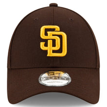 Load image into Gallery viewer, San Diego Padres New Era MLB 9FORTY 940 Adjustable Cap Hat Dark Brown Crown/Visor Team Color Logo 2022 PostSeason Side Patch 
