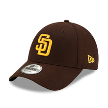 Load image into Gallery viewer, San Diego Padres New Era MLB 9FORTY 940 Adjustable Cap Hat Dark Brown Crown/Visor Team Color Logo 2022 PostSeason Side Patch 
