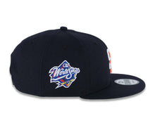 Load image into Gallery viewer, San Diego Padres New Era MLB 9FIFTY 950 Snapback Cap Hat Navy Crown/Visor White/Orange Logo 1998 World Series Side Patch Gray UV
