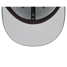 Load image into Gallery viewer, Florida Marlins New Era MLB 59FIFTY 5950 Fitted Cap Hat Dark Green Crown/Visor Dark Green Logo Gray UV
