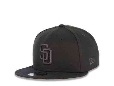 San Diego Padres New Era MLB 9FIFTY 950 Snapback Cap Hat Dark Gray Crown/Visor Dark Gray Logo (Color Pack)