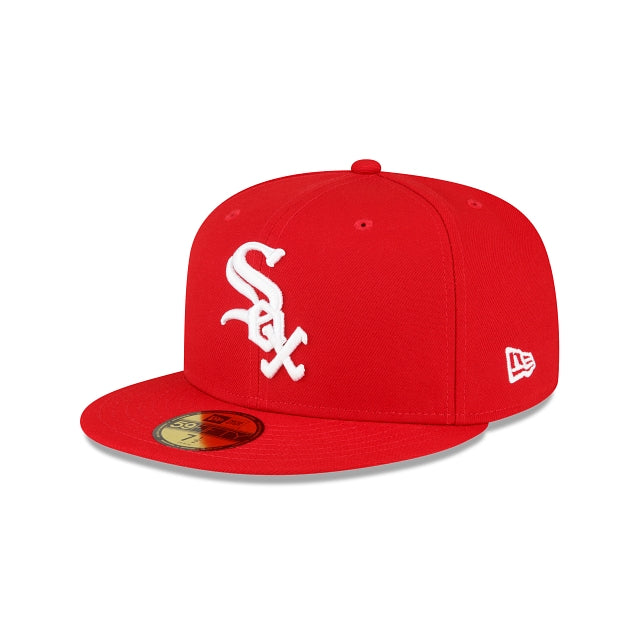 New Era Mens MLB Chicago White Sox Side Patch All Star Game 2003 59FIFTY Fitted Hat 60291318 Scarlet Grey Undervisor 7 5 8