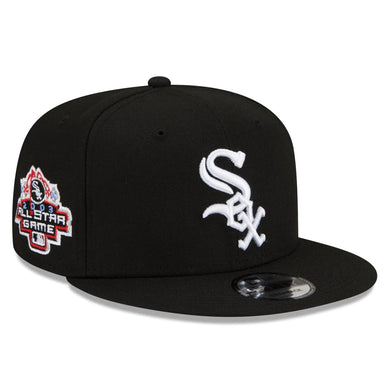 Chicago White Sox New Era MLB 9FIFTY 950 Snapback Cap Hat Black Crown/Visor White Logo 2003 All-Star Game Side Patch Gray UV