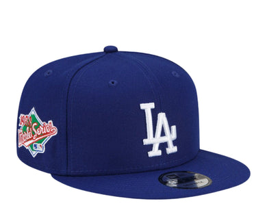 Los Angeles Dodgers New Era MLB 9FIFTY 950 Snapback Cap Hat Royal Blue Crown/Visor White Logo 1988 World Series Side Patch Gray UV