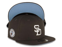 Load image into Gallery viewer, San Diego Padres New Era MLB 59FIFTY 5950 Fitted Cap Hat Brown Crown/Visor White Logo 1978 All-Star Game Side Patch Sky Blue UV
