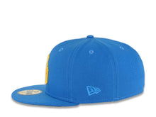 Load image into Gallery viewer, San Diego Padres New Era MLB 59FIFTY 5950 Fitted Cap Hat Cardinal Blue Crown/Visor Yellow Logo Stadium Side Patch Green UV
