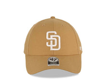 Load image into Gallery viewer, San Diego Padres &#39;47 Brand  MLB MVP Adjustable Cap Hat Wheat Crown/Visor White Logo Gray UV
