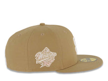 Load image into Gallery viewer, San Diego Padres New Era MLB 59FIFTY 5950 Fitted Cap Hat Khaki Crown/Visor White Logo 1998 World Series Side Patch Pink UV
