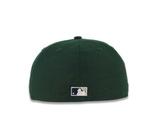 Load image into Gallery viewer, San Diego Padres New Era MLB 59FIFTY 5950 Fitted Cap Hat Dark Green Crown/Visor Khaki Logo 40th Anniversary Side Patch Gray UV
