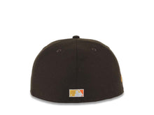 Load image into Gallery viewer, San Diego Padres New Era MLB 59FIFTY 5950 Fitted Cap Hat Brown Crown/Visor Yellow/Orange Logo 1984 World Series Side Patch Yellow UV
