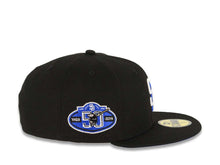 Load image into Gallery viewer, San Diego Padres New Era MLB 59FIFTY 5950 Fitted Cap Hat Black Crown/Visor White/Royal Blue Logo 50th Anniversary Side Patch Royal Blue UV
