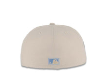 Load image into Gallery viewer, San Diego Padres New Era MLB 59FIFTY 5950 Fitted Cap Hat Stone Crown/Visor Sky Blue Logo 1969 Go Padres Established Side Patch Sky Blue Visor
