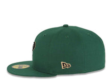 Load image into Gallery viewer, San Diego Padres New Era MLB 59FIFTY 5950 Fitted Cap Hat Green Crown/Visor Black/Wheat “P” Logo 40th Anniversary Side Patch Wheat UV
