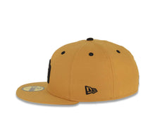 Load image into Gallery viewer, San Diego Padres New Era MLB 59FIFTY 5950 Fitted Cap Hat Tan Crown/Visor Black Logo 1998 World Series Side Patch Yellow UV
