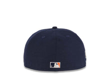 Load image into Gallery viewer, San Diego Padres New Era MLB 59FIFTY 5950 Fitted Cap Hat Light Navy Crown/Visor White/Orange Logo 2001 All-Star Game Side Patch Gray UV
