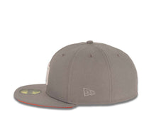 Load image into Gallery viewer, San Diego Padres New Era MLB 59FIFTY 5950 Fitted Cap Hat Gray Crown/Visor White Logo 1998 World Series Side Patch Orange UV
