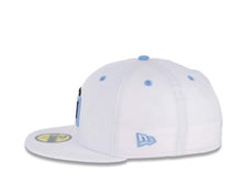 Load image into Gallery viewer, San Diego Padres New Era MLB 59FIFTY 5950 Fitted Cap Hat White Crown/Visor Black/Sky Blue Logo 1992 All-Star Game Side Patch Sky Blue UV
