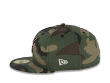 Load image into Gallery viewer, San Diego Padres New Era MLB 59FIFTY 5950 Fitted Cap Hat Camo Crown/Visor Black/Khaki Swinging Friar Logo 1978 All-Star Game Side Patch Neon Orange UV
