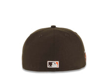 Load image into Gallery viewer, San Diego Padres New Era MLB 59FIFTY 5950 Fitted Cap Hat Brown Crown/Visor Orange Logo 1985 Padres Script Side Patch Green UV

