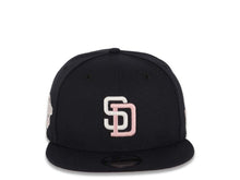 Load image into Gallery viewer, San Diego Padres New Era MLB 9FIFTY 950 Snapback Cap Hat Navy Blue Crown/Visor White/Pink Logo 1992 All-Star Game Side Patch Pink UV
