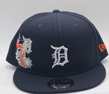 Detroit Tigers New Era MLB 9FIFTY 950 Snapback Cap Hat Navy Crown/Visor White Logo (Icon)