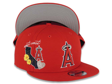 Los Angeles Anaheim Angels New Era MLB 9FIFTY 950 Snapback Cap Hat Red Crown/Visor Team Color Logo (Icon)