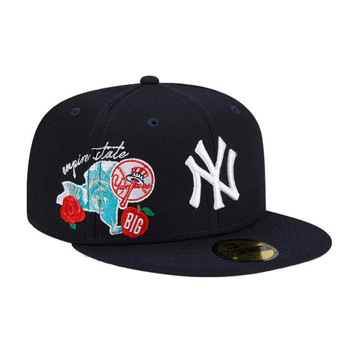 New York Yankees New Era MLB 9FIFTY 950 Snapback Cap Hat Navy Crown/Visor White Logo (Icon)