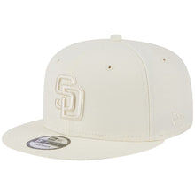 Load image into Gallery viewer, San Diego Padres New Era MLB 9FIFTY 950 Snapback Cap Hat Cream Crown/Visor Cream Logo (Color Pack)
