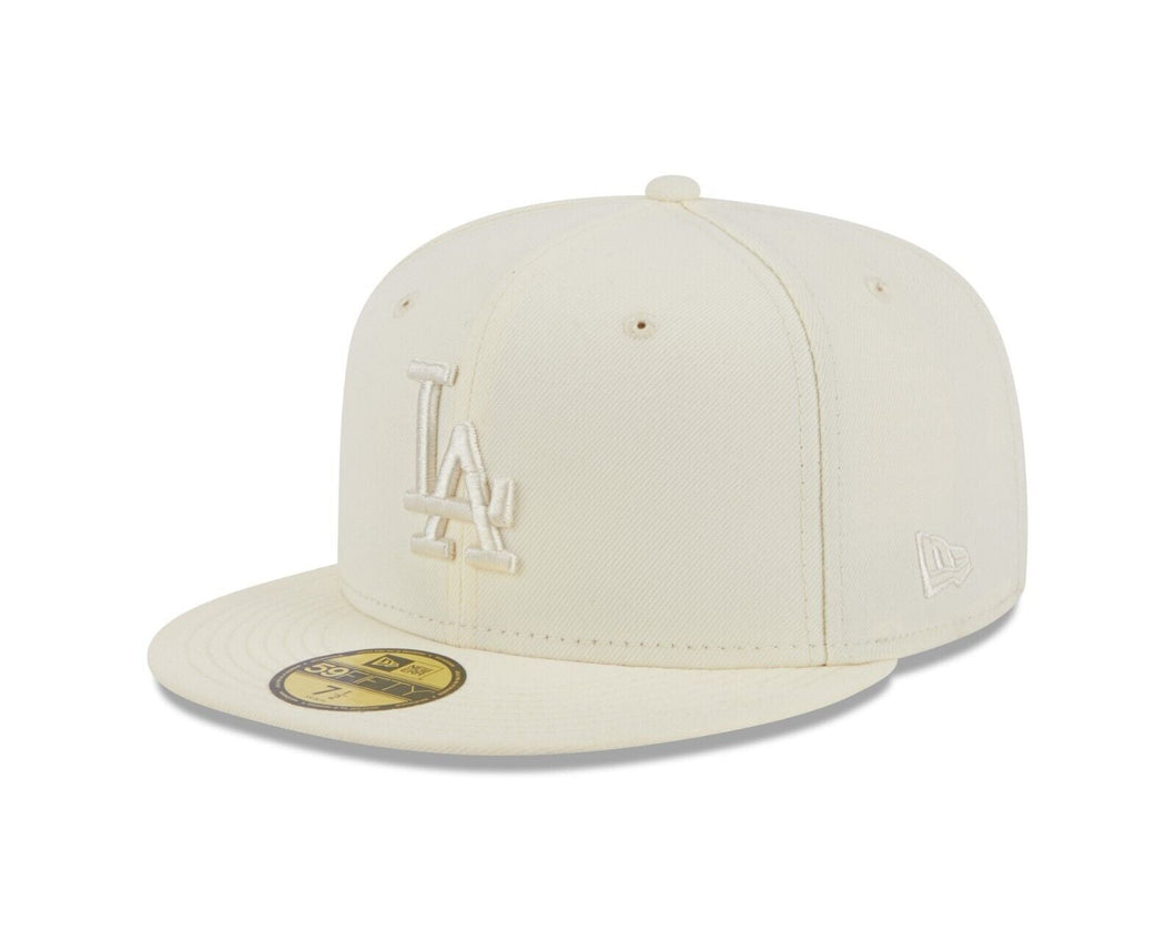 Los Angeles Dodgers New Era MLB 59FIFTY 5950 Fitted Cap Hat Cream