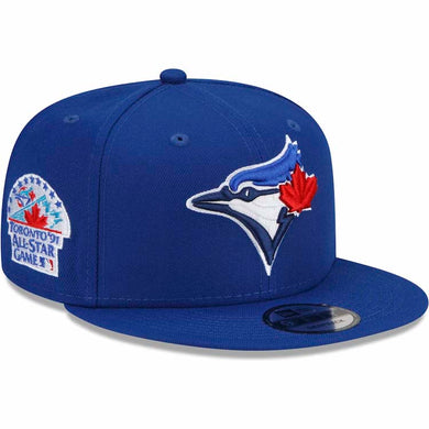 Toronto Blue Jays New Era MLB 9FIFTY 950 Snapback Cap Hat Royal Blue Crown/Visor Team Color Logo 1991 All-Star Game Side Patch Gray UV
