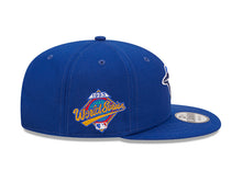 Load image into Gallery viewer, Toronto Blue Jays New Era MLB 9FIFTY 950 Snapback Cap Hat Royal Blue Crown/Visor Team Color Logo 1993 World Series Side Patch

