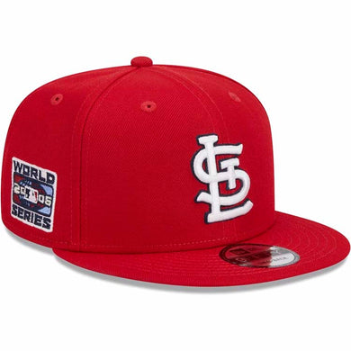 St. Louis Cardinals New Era MLB 9FIFTY 950 Snapback Cap Hat Red Crown/Visor Team Color Logo 2006 World Series Side Patch