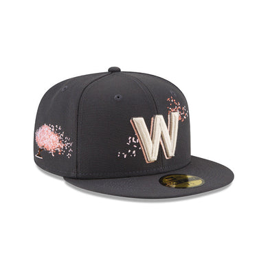 Washington Nationals New Era MLB 59FIFTY 5950 Fitted Cap Hat Dark Gray Crown/Visor Team Color Logo (City Connect)