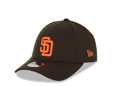 San Diego Padres New Era MLB 9FORTY 940 Adjustable Cap Hat Brown Crown/Visor Orange Logo